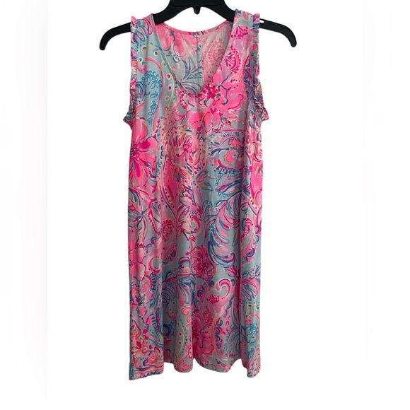 Lilly Pulitzer “Aron” Dress Multi Isla de Coco XXS Tropical Print Sleeveless - Picture 2 of 7